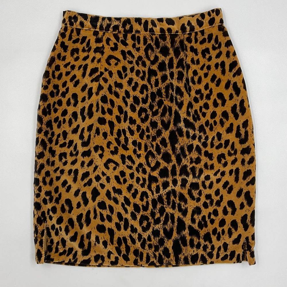 Tripp NYC RARE Vintage 80’s Punk Leopard Print Faux Fur Mini Skirt Small Altered